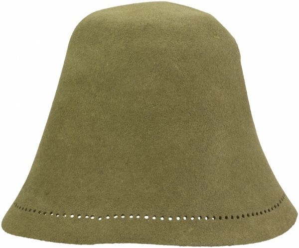 Шапка для сауны HUSST Оливка №25 с кроличьим пухом крашенная