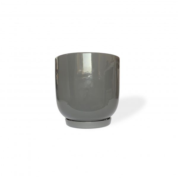 Горщик керамічний Резон Конус опуклий овальний 2,7л сірий 