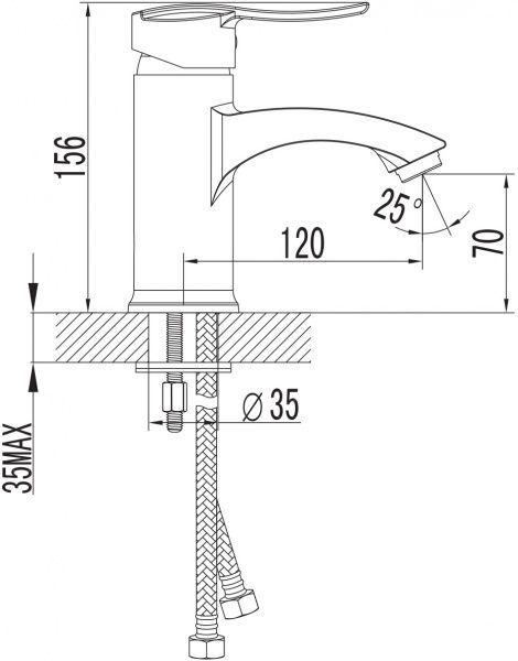 Смеситель для умывальника Imprese Nova Vlna 05135