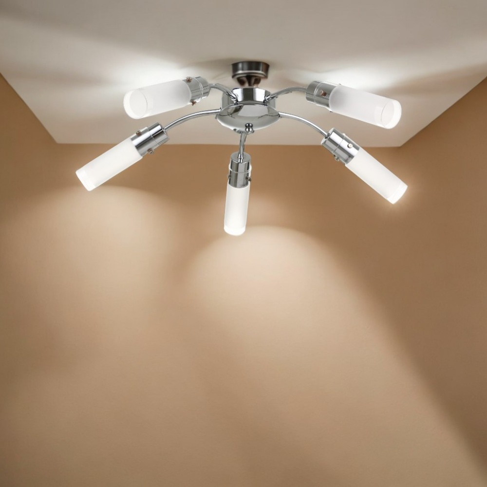 Світильник стельовий Accento lighting Camellia 5x40 Вт E14 хром ALPL-BL19230-5