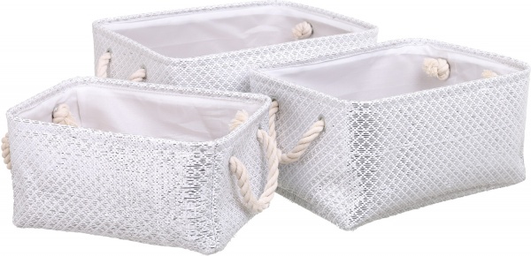 Корзина Silver 40х30х20 см серебристый