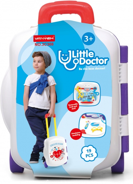 Игровой набор Врач 1 в чемодане 19 шт. HSP948814