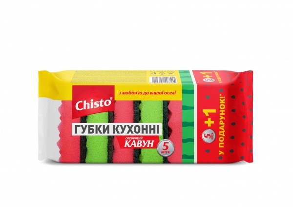 Губка Chisto Арбуз 5 шт.