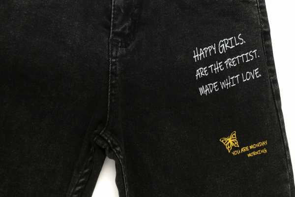 Джинсы Altun для девочки р.134 черный 20189 