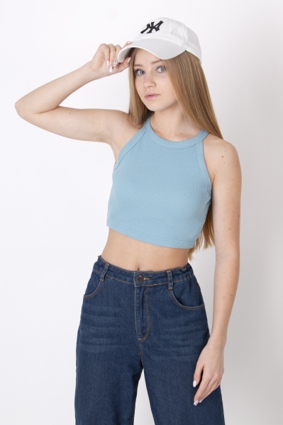 Футболка для дівчаток Mevis р.164 синій 4608 