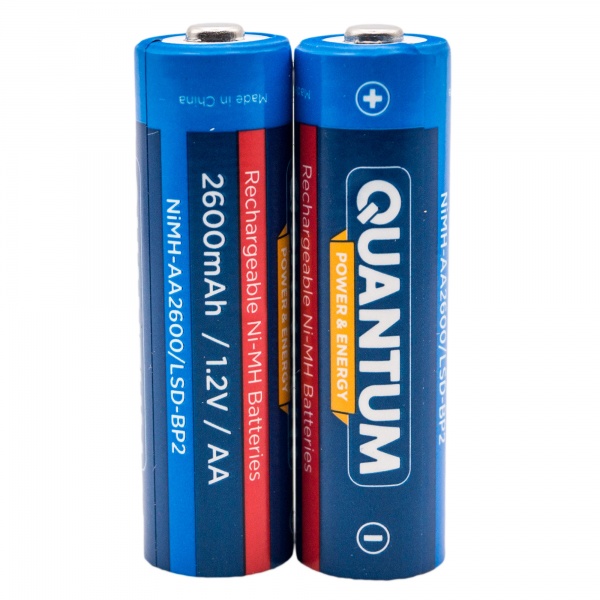 Акумулятор Quantum Ni-MH з низьким саморозрядом LSD 2600 мА/г AA (пальчикові) 2 шт. 