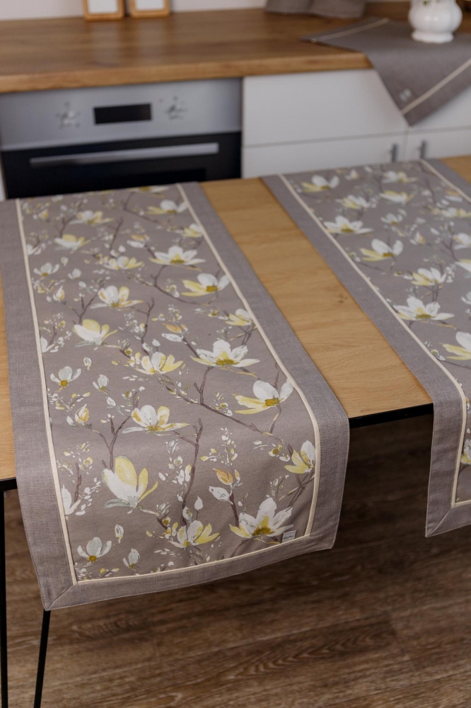 Раннер с кантом Магнолия цветы 40x140 см La Nuit