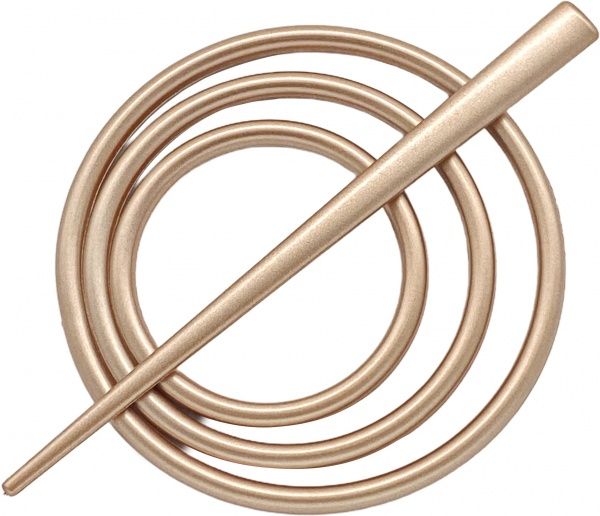 Заколка Круг d90 мм медь В0004-8 MISLT