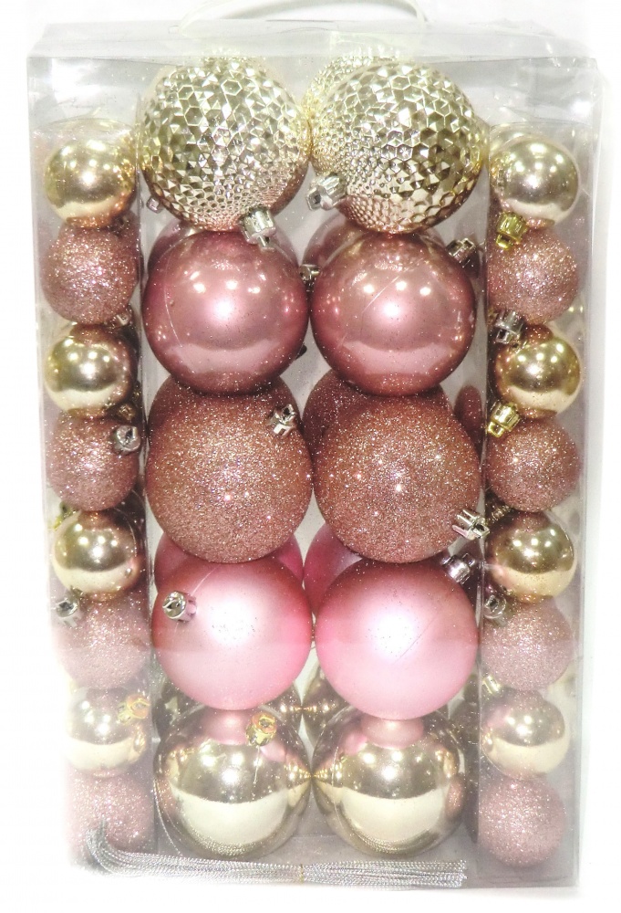 Набір ялинкових куль EPI-19011-13 в асортименті d 40 мм 68 шт./уп.