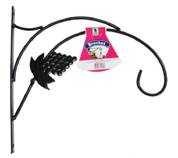 Кронштейн настенный Грин Бэлт для підвісних кашпо Виноград 30х2x20 см черный 