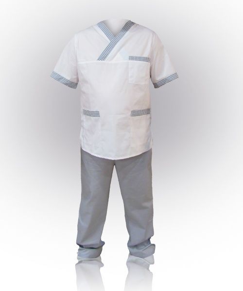 Костюм хірургічний Торнадо Медпоплін р. M 48-50 зріст 3-4 34123-10-7ч-48-3 світло-сірий