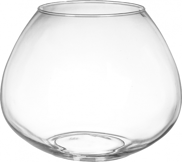 Ваза Капля стеклянная прозрачная 30х25,5 см