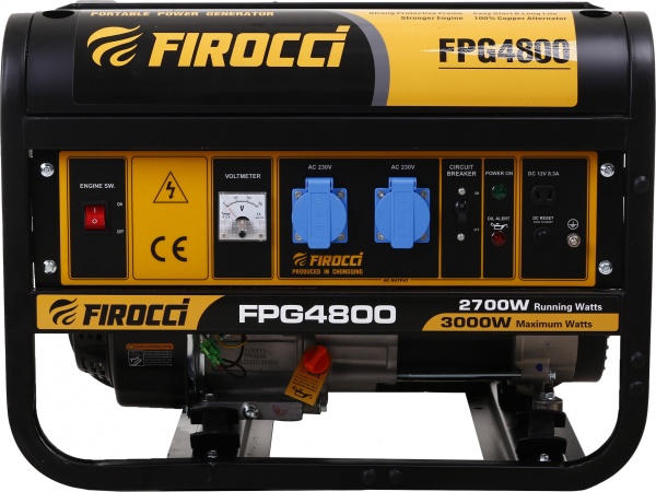 Мініелектростанція Firocci FPG4800 2,7 кВт / 3 кВт 230 В бензин — фото 1