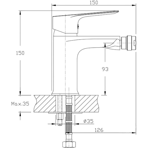 Змішувач для біде Imprese Loreta 40350