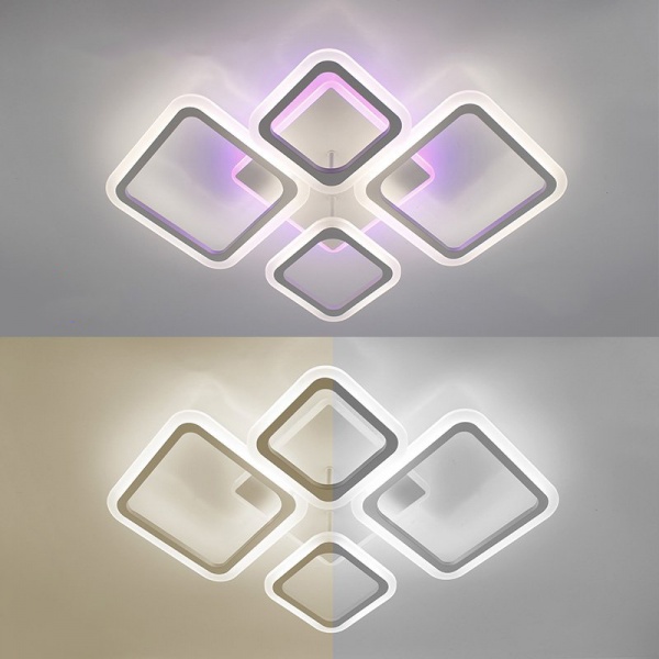 Люстра светодиодная Luminaria 5x75 Вт белый OVAL RGB 75W 5S APP 