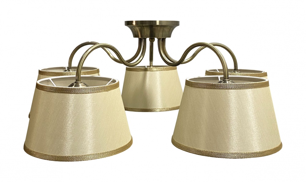 Люстра стельова Геотон Октавія-345BR 5x40 Вт E27 бронза 49549