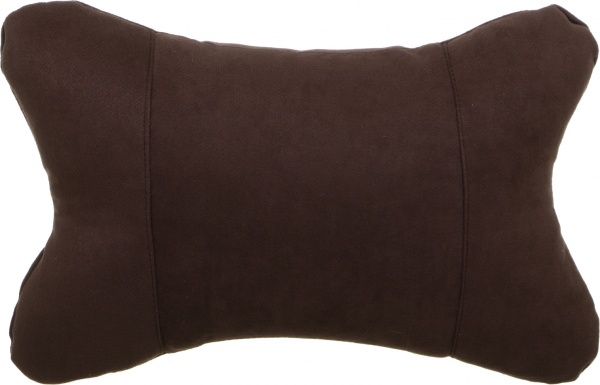 Подушка автомобильная Standart коричневая ткань/велюр 29x18x5 