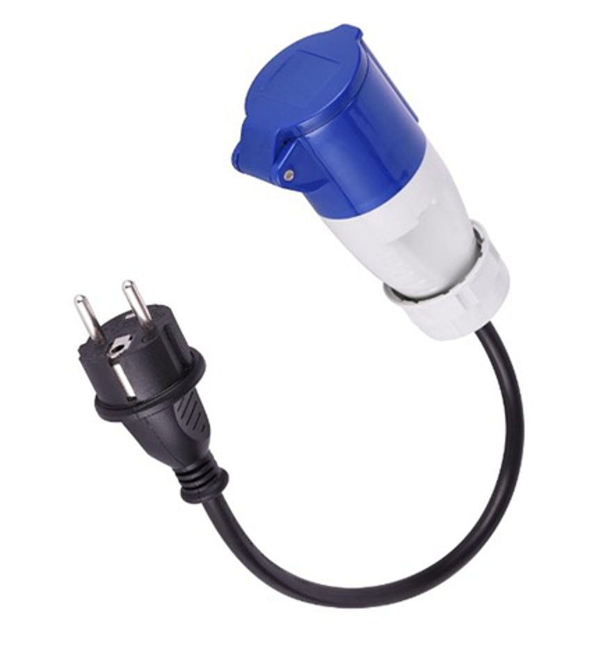 Адаптер-переходник Electraline силовой 16A с заземлением