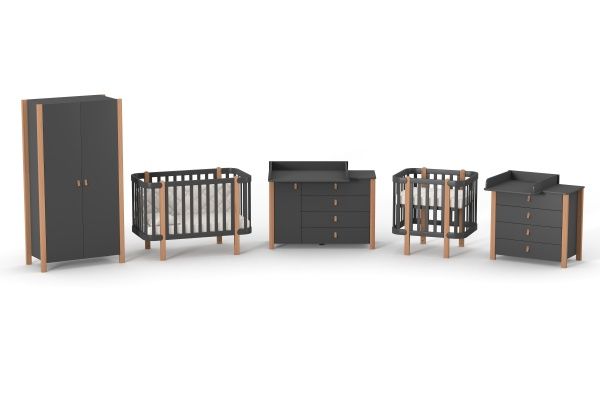 Комод Верес Монако 1200 темно-сірий під сповивальний блок 35.2.351.2.16