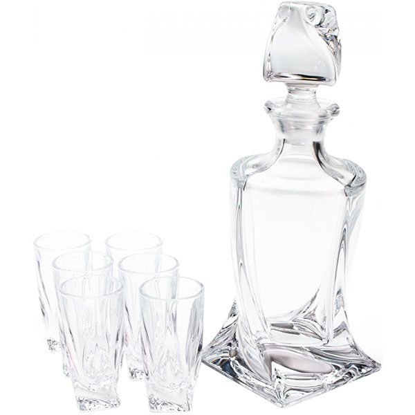 Набір Bohemia Quadro 50 мл 6 шт + графін