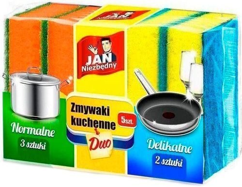 Губка Jan Niezbedny для посуды универсальная Duo 5 шт.