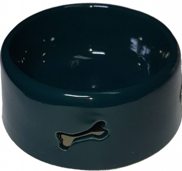 Миска Зручно для тварин 300 мл різна кістка кераміка зелена