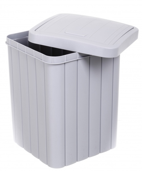 Ведро для мусора RIO 205х205х280 мм 10 л светло-серый