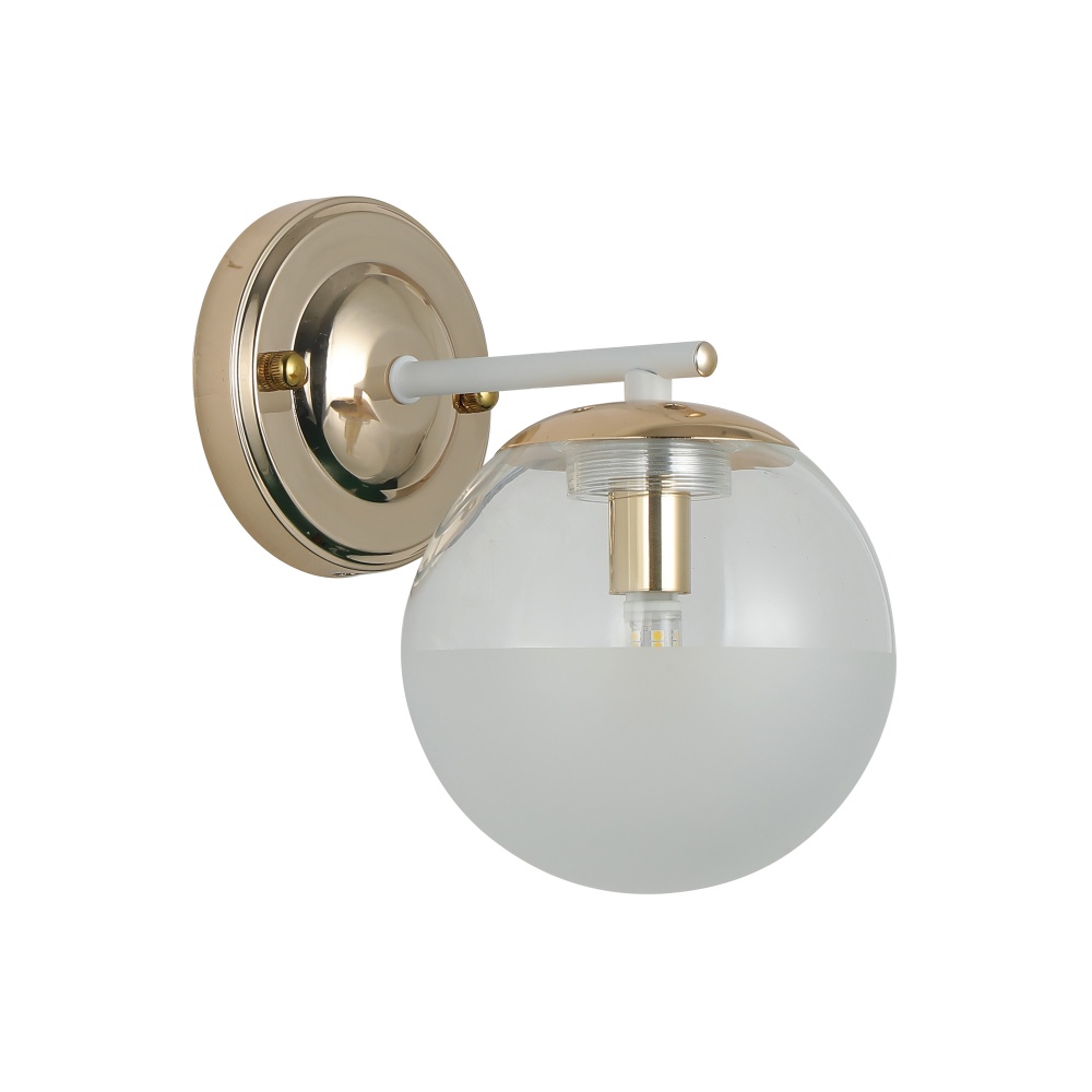 Бра Miorro Massimo металл/стекло 1x7 Вт G9 белый с золотистым 51-311-053