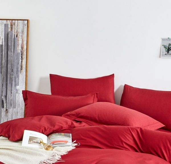 Комплект постільної білизни євро бордовий Word of Dream 