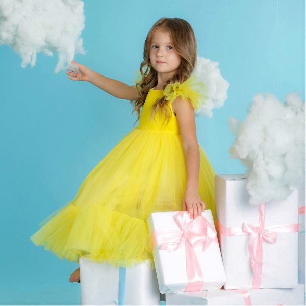 Платье Maya-MI Пушинка с крылышками 0105-0071-0 р.116 желтый 