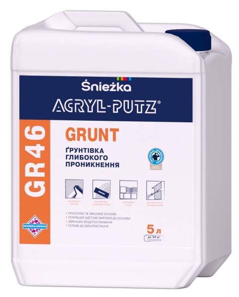 Ґрунтовка глибокопроникна Sniezka ACRYL-PUTZ GR 46 Grunt 5 л 