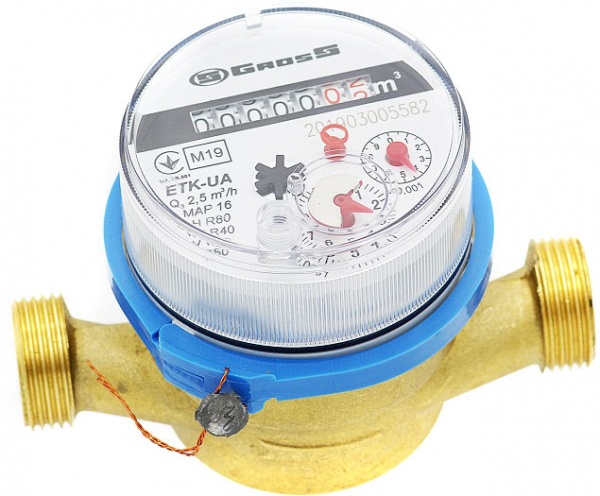 Счетчик холодной воды Gross ETK(W)15/80 R80H/40V