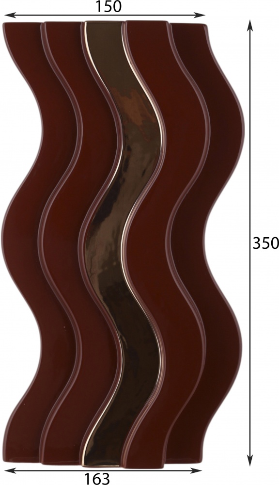 Ваза Inari Nordic 35 см бордовая K17060