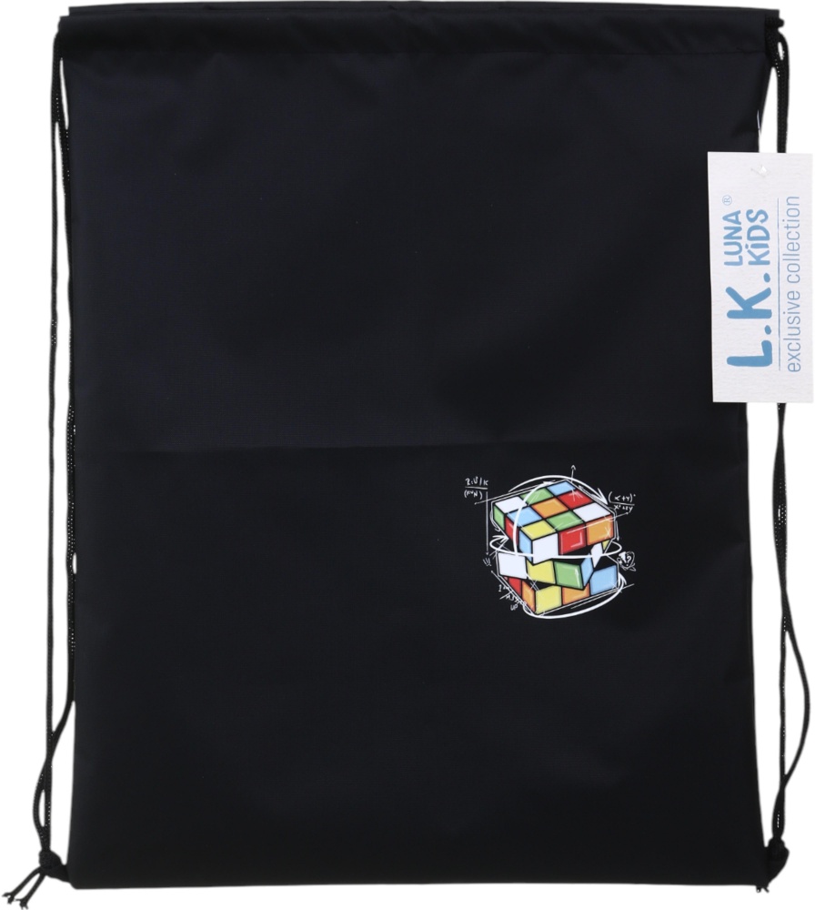 Сумка для взуття Luna Kids Кубик 45х35 см чорна