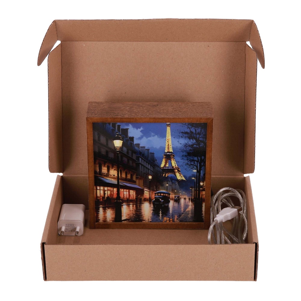 Настольная лампа декоративная The 11's Париж 1x2 Вт без цоколя дуб