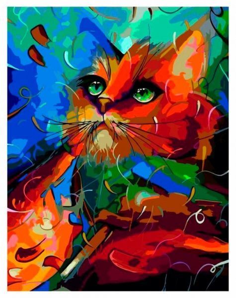 Картина по номерам акриловая живопись по номерам Bright Cat Rosa Start 