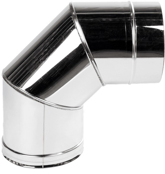 Коліно моно 0,8 мм нерж Ф180 мм 90°Versia-Lux 