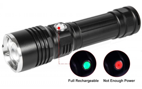 Светодиодный фонарик Quantum QM-FL1020 QM-FL1020 10W LED c zoom-фокусом с USB серия Solid черный