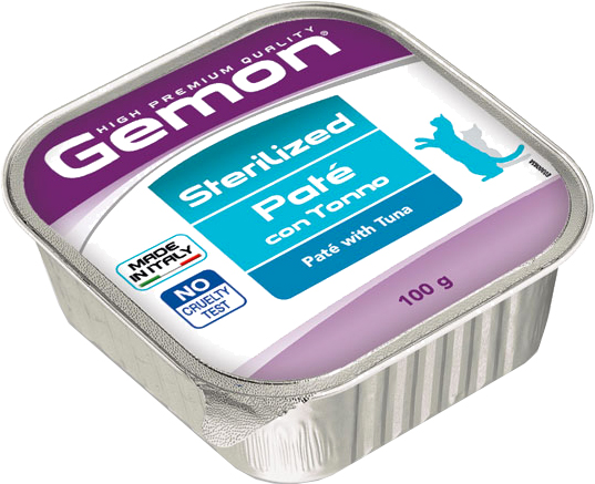 Корм для стерилізованих кішок GEMON Cat Wet Sterilized паштет із тунцем 100 г