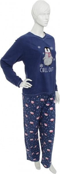 Костюм домашний женский La Nuit Penguins р. XL синий 
