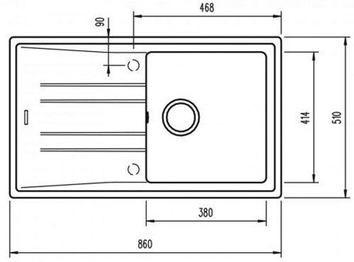 Мийка для кухні Teka STONE 50 B-TG 1B 1D 