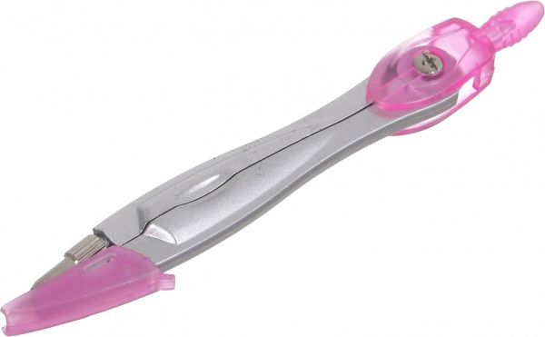 Циркуль металевий в компактному рожевому футлярі Nota Bene