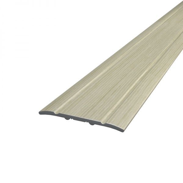 Поріжок алюмінієвий декорований рифлений АЛЮПРО з отворами 28x2710 мм дуб білений 