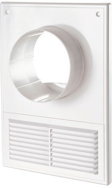 Решітка Вентс МВ 125КВс пластик білий 