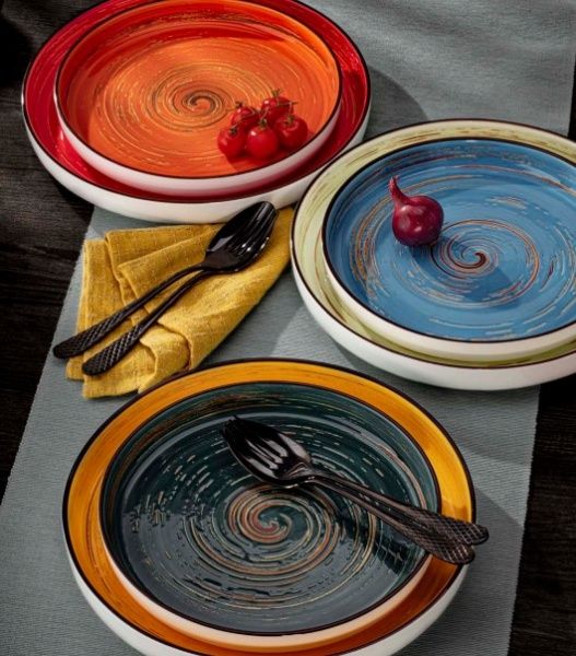 Тарелка обеденная Spiral Orange 23 см WL-669319/A Wilmax