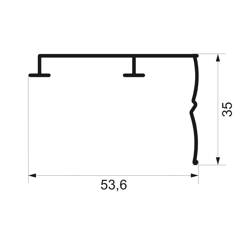 Карниз АЛЮПРО ПАС-4375-1 150 см капучино 1 шт.