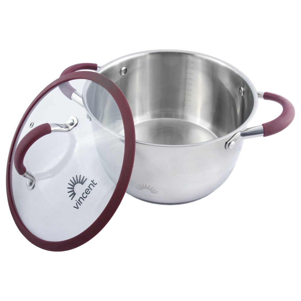 Каструля з кришкою Vincent 24 см 5,6 л VC-3187-24