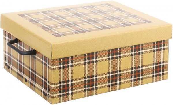 Ящик картонний Miss Space Клітинка 370x300x160 мм бежевий