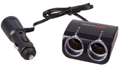 Автомобильное зарядное устройство PULSO 2 выхода + 1USB 1000mA 12/24V SC-2070