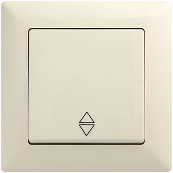 Выключатель проходной одноклавишный Gunsan Visage без подсветки 16 А 250В IP20 кремовый